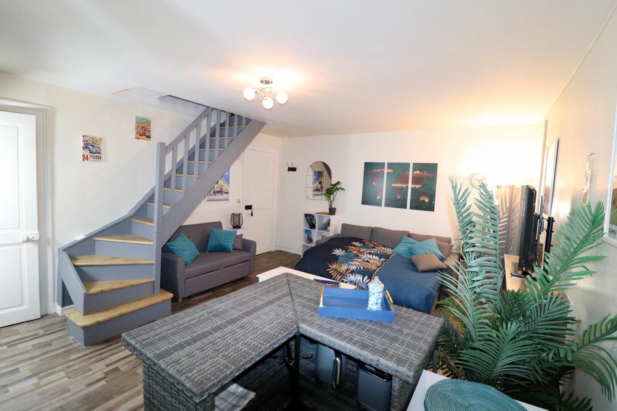 Duplex Au 2Eme Et De Notre Maison -Acces Au Jardin-Smart Tv-Streaming-Wifi ルマン エクステリア 写真