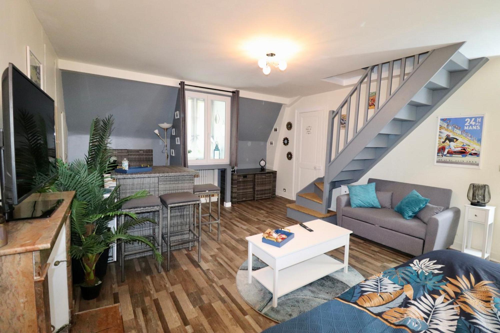 Duplex Au 2Eme Et De Notre Maison -Acces Au Jardin-Smart Tv-Streaming-Wifi ルマン エクステリア 写真